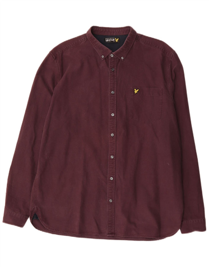 Camicia da uomo Lyle & Scott 2XL cotone bordeaux