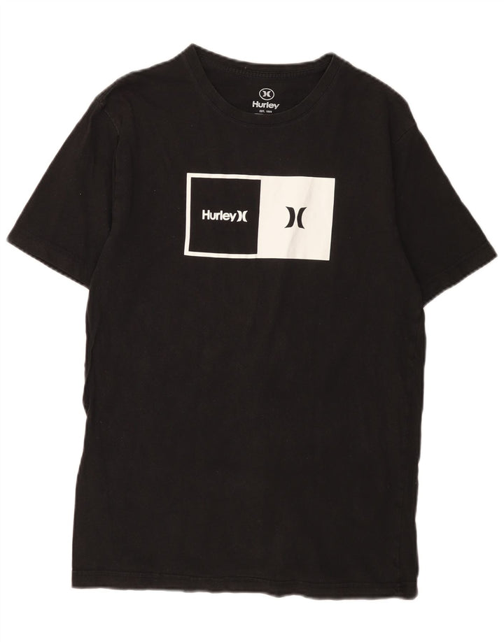 T-shirt grafica da uomo Hurley Top Small in cotone nero