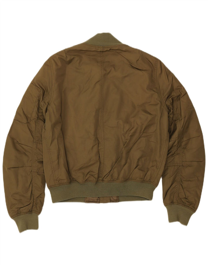 TOPSHOP Bomber oversize da donna UK 10 piccolo poliestere kaki