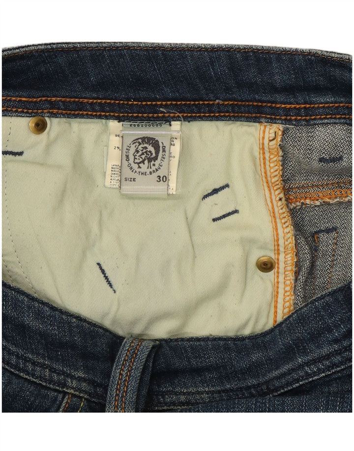 Jeans dritti da uomo Diesel W30 L33 in cotone blu