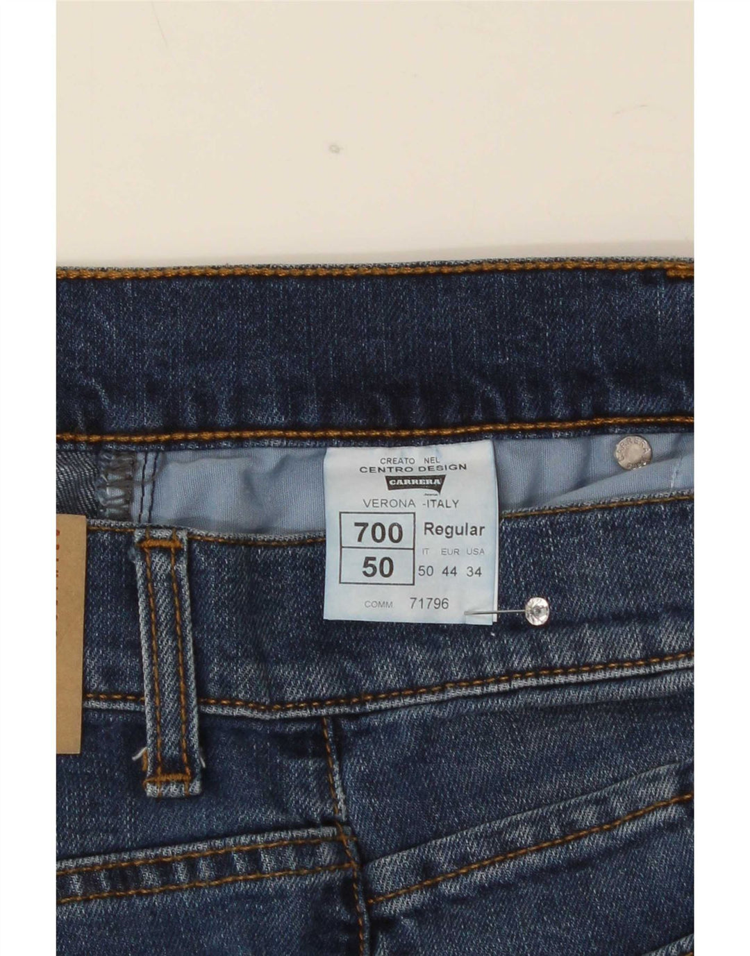 Jeans dritti da uomo Carrera 700 W34 L30 cotone blu