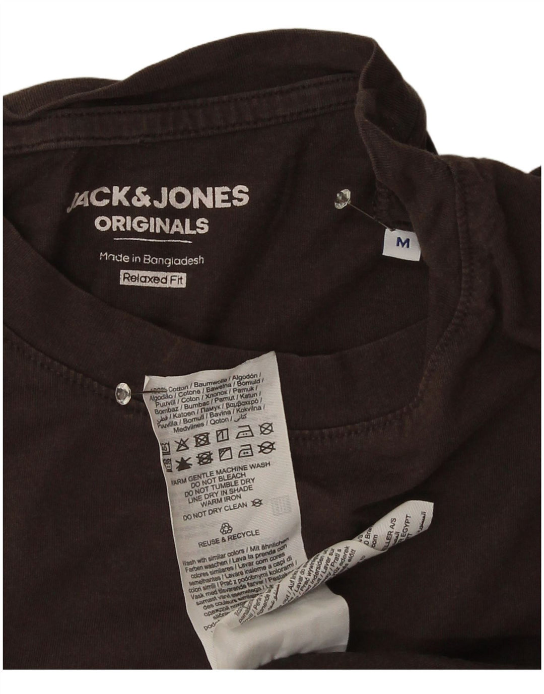 Jack & Jones T-shirt da uomo dalla vestibilità rilassata Top in cotone grigio medio