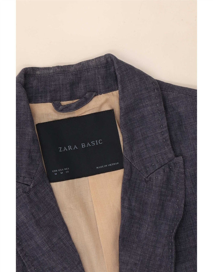 Giacca blazer da donna a 1 bottone Zara UK 12 blu navy medio