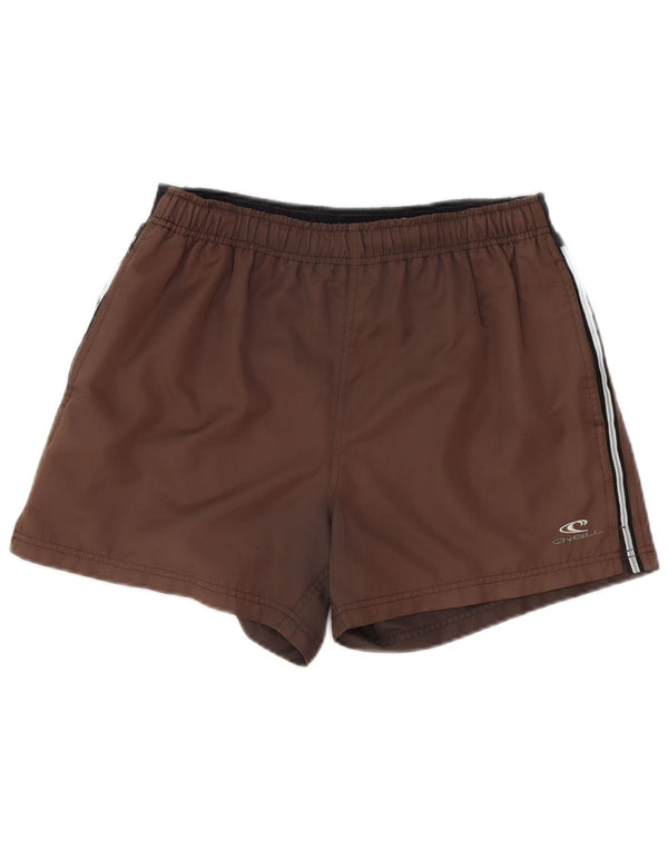 Pantaloncini da bagno da uomo O'Neill piccoli in poliestere a righe marroni