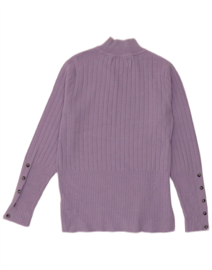 Maglione maglione a collo alto da donna Marks & Spencer UK 12 Viola medio
