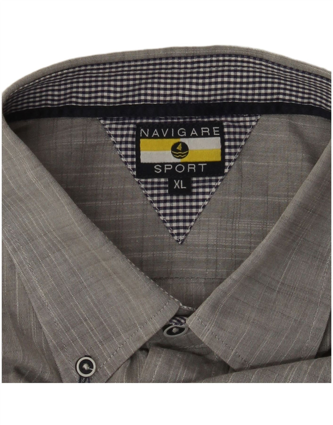 Camicia a maniche corte da uomo NAVIGARE XL grigia