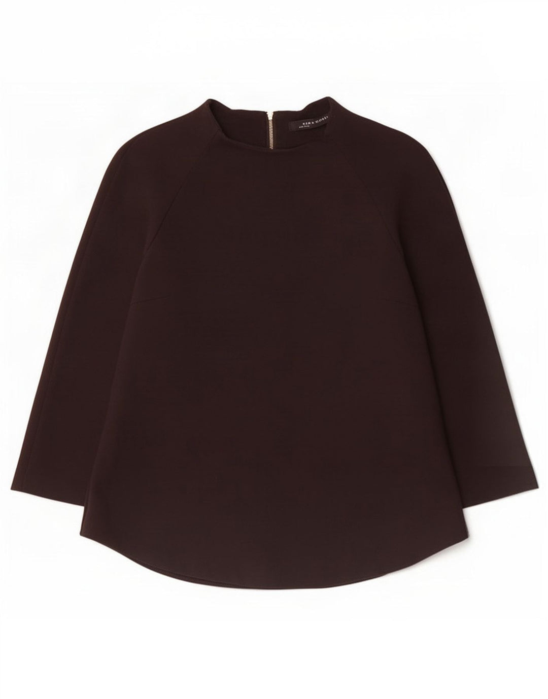 Top Zara da donna manica 3/4 UK 14 grande nero