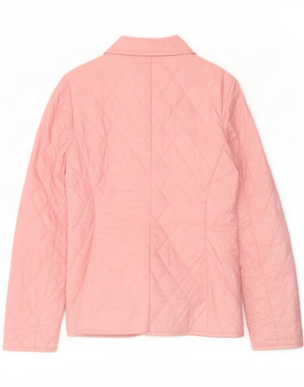Giacca trapuntata da donna Marks & Spencer UK 10 piccola poliestere rosa