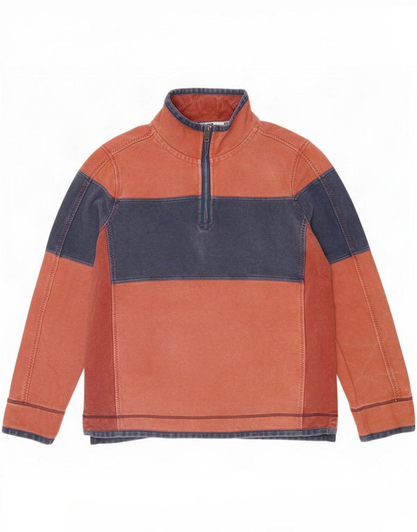 Fat Face Uomo The Airlie Felpa con zip e collo Maglione Medium Red Colourblock