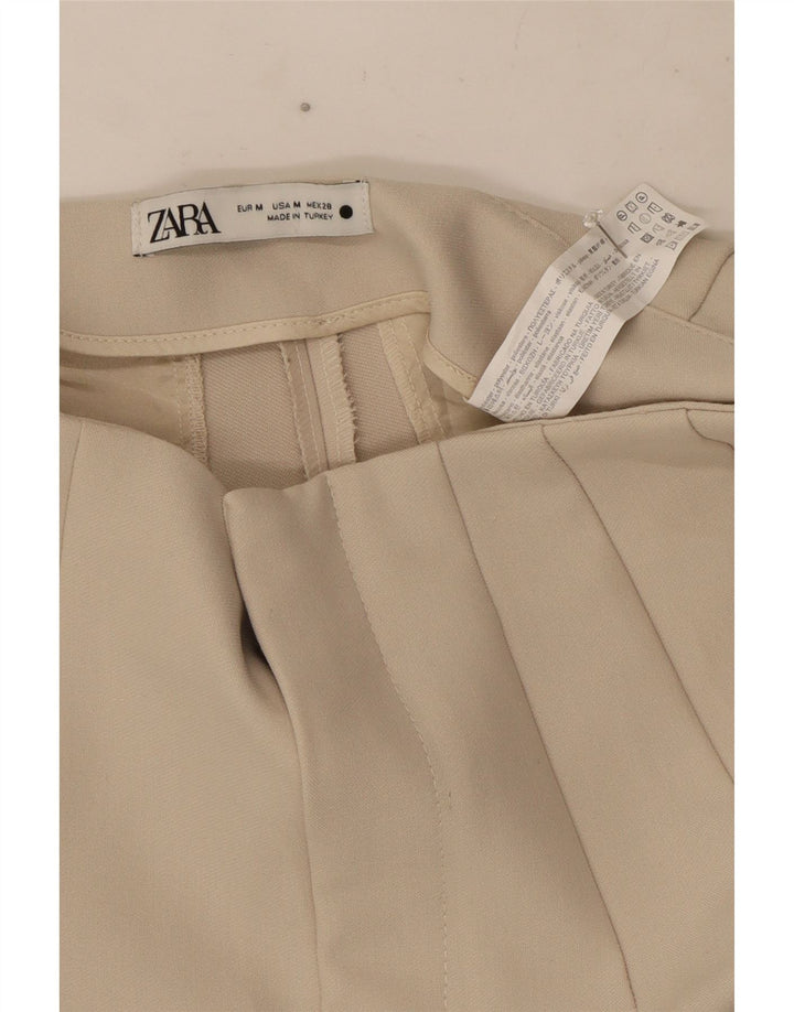 Pantaloni caldi con ancoraggio da donna Zara medi W28 poliestere beige