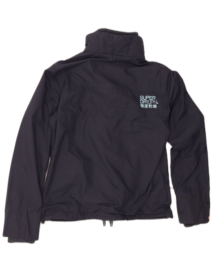 SUPERDRY Womens Windbreaker Jacket UK 18 XL Navy Blue Nylon