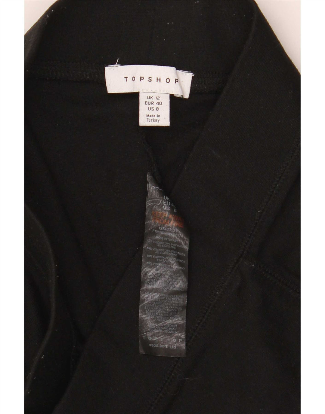 Topshop Leggings da donna UK 12 viscosa nera media
