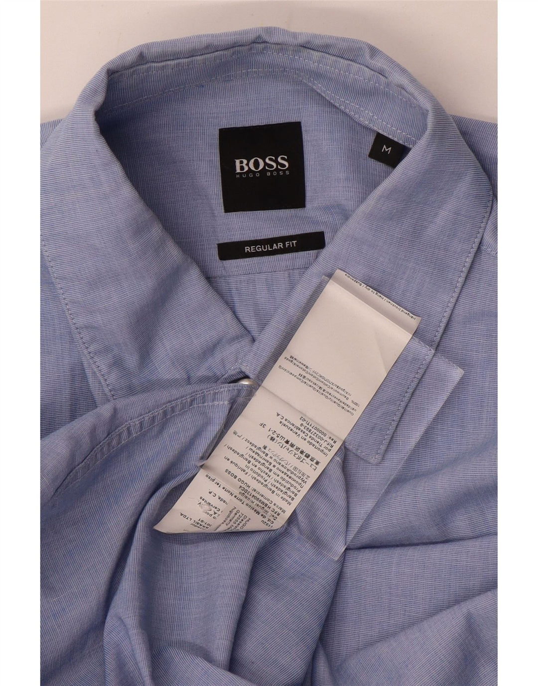 Camicia da uomo Regular Fit Hugo Boss in cotone blu medio