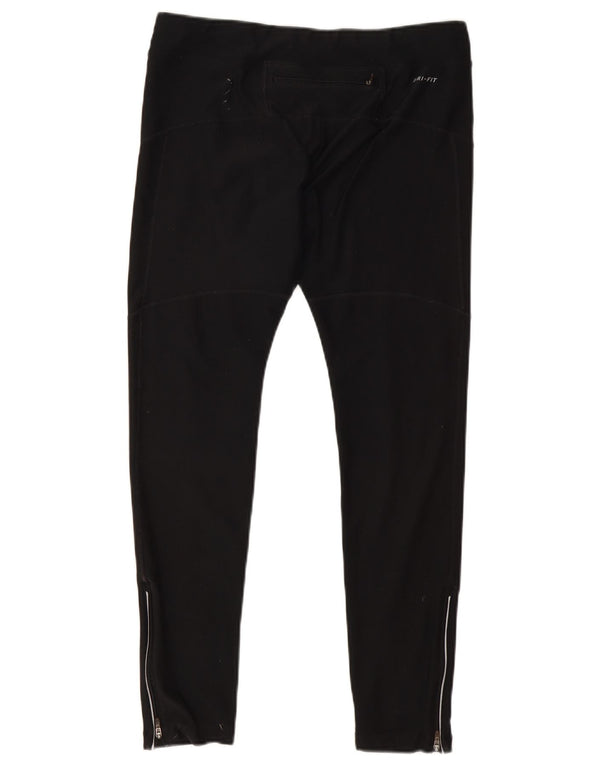 Nike Womens Dri Fit Leggings UK 16 Large  Black Polyester