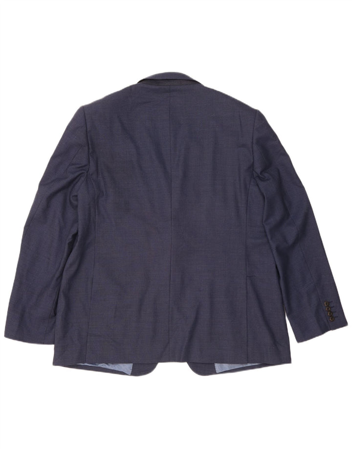 Giacca blazer da uomo a vestibilità regolare a 2 bottoni Marks & Spencer UK 48 2XL Blu navy