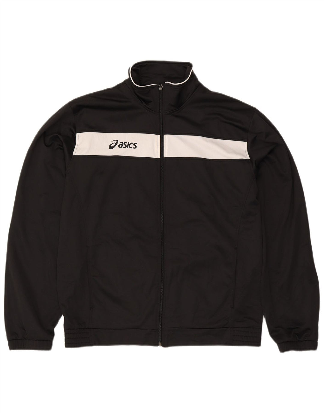 Giacca da ginnastica grafica da uomo Asics XL XL in poliestere color block nero
