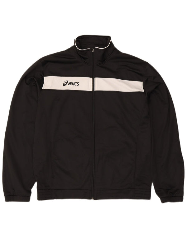 Giacca da ginnastica grafica da uomo Asics XL XL in poliestere color block nero