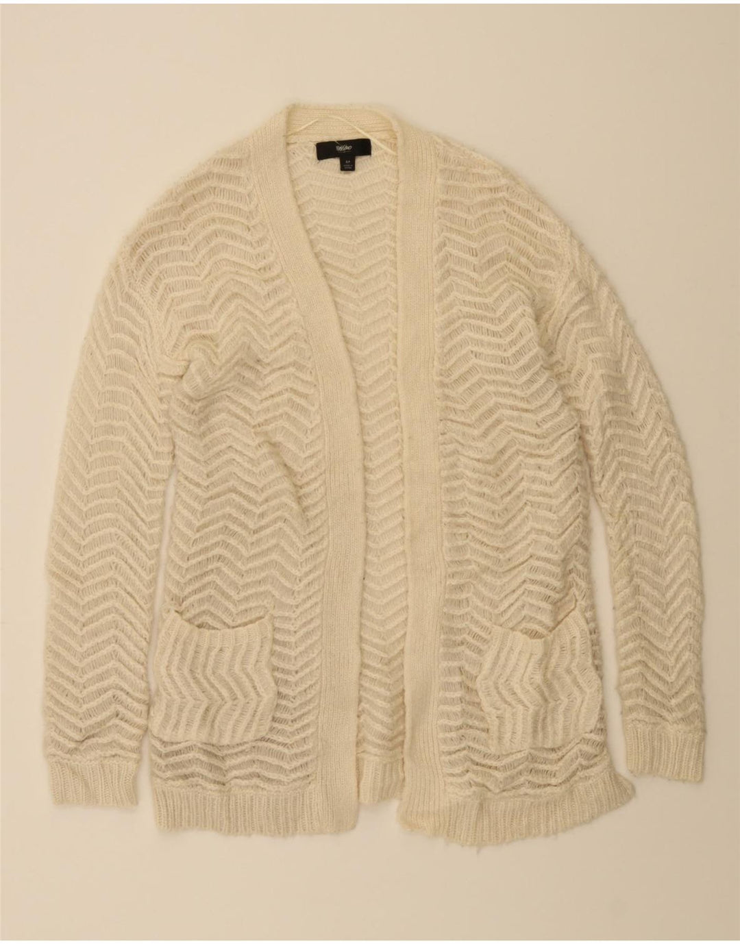 MOSSIMO Womens Oversized Open Cardigan Sweater UK 10 Small Off White Vintage Mossimo and Second-Hand Mossimo from Messina Hembry 