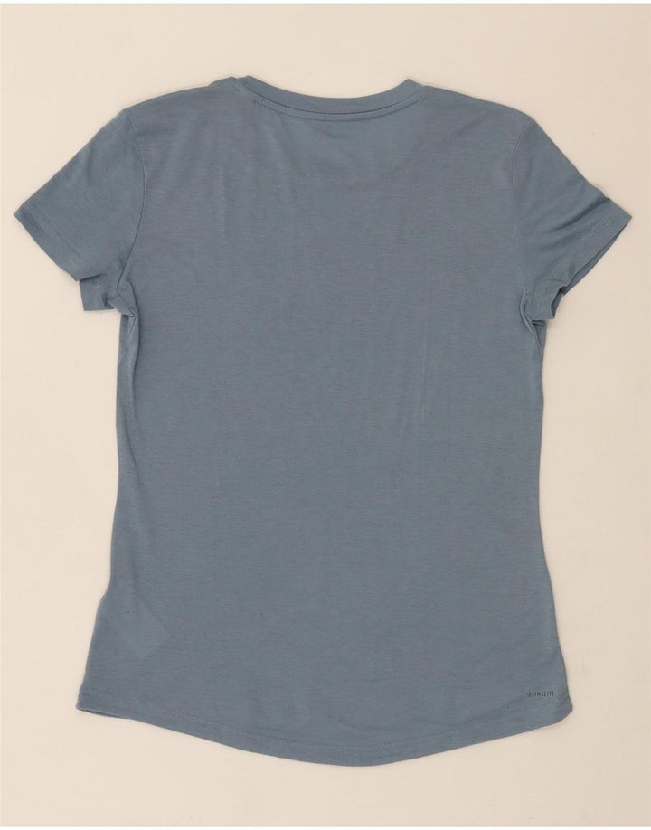 ADIDAS Womens Climalite T-Shirt Top UK 12/14 Medium Blue Polyester Vintage Adidas and Second-Hand Adidas from Messina Hembry 
