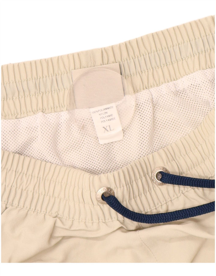 Pantaloncini da bagno grafici da uomo Sergio Tacchini XL Beige Colourblock