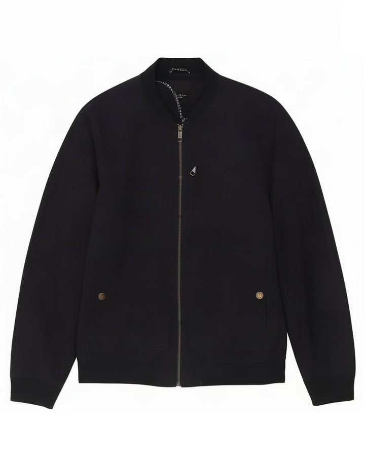 Giubbotto bomber da uomo Ted Baker taglia 6 2XL poliestere blu navy
