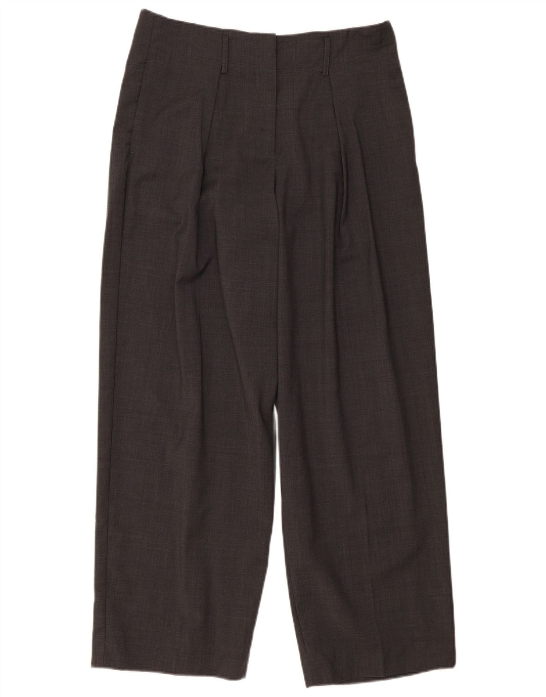 Pantaloni da abito a vita alta da donna Massimo Dutti EU 40 Medium W30 L29 Grigio