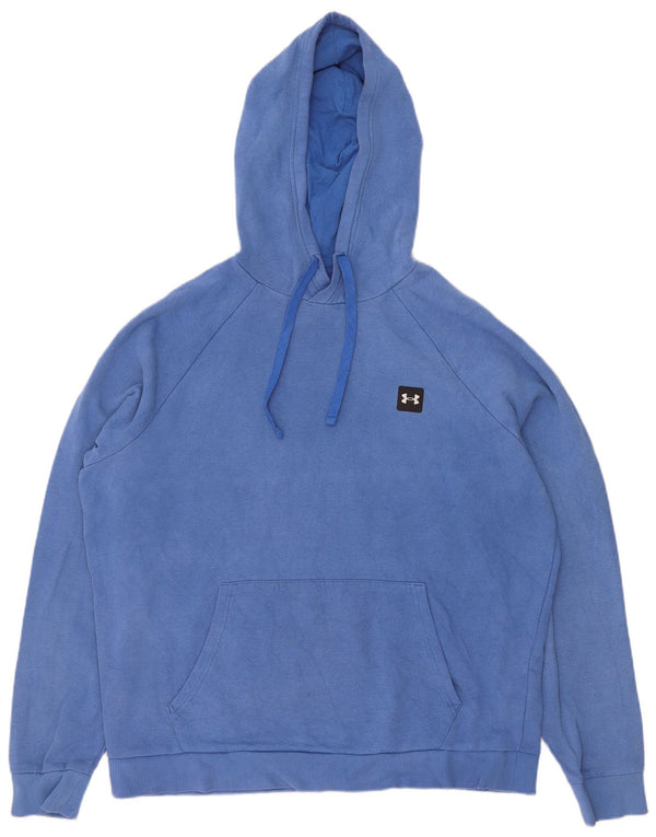 Felpa con cappuccio da uomo Under Armour grande in cotone blu
