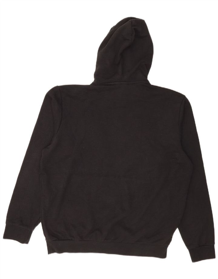 Felpa con cappuccio grafica da uomo Adidas Large in cotone nero