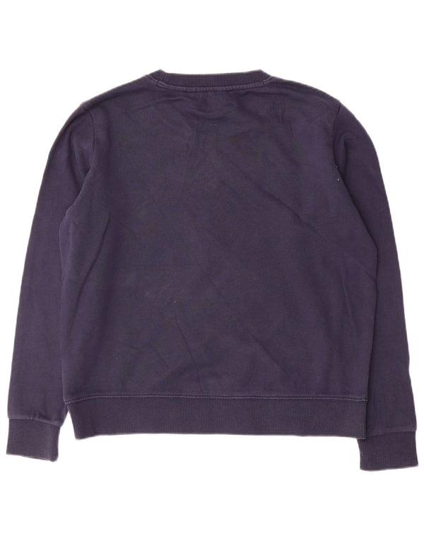 Felpa oversize da donna Wrangler UK 10 piccola in cotone blu navy