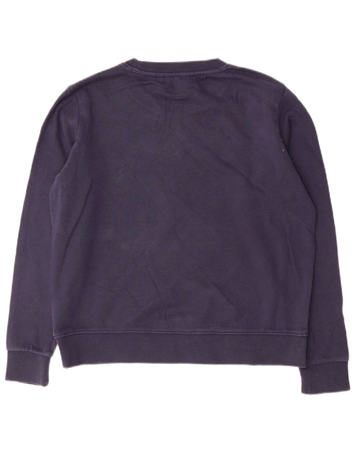 Felpa oversize da donna Wrangler UK 10 piccola in cotone blu navy