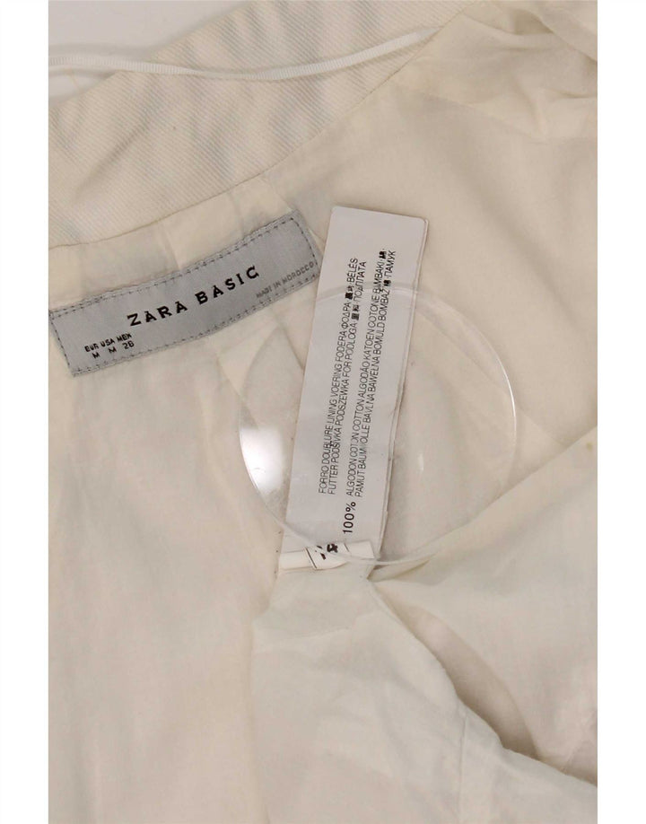 Giacca Bolero aperto da donna Zara UK 12 cotone bianco medio