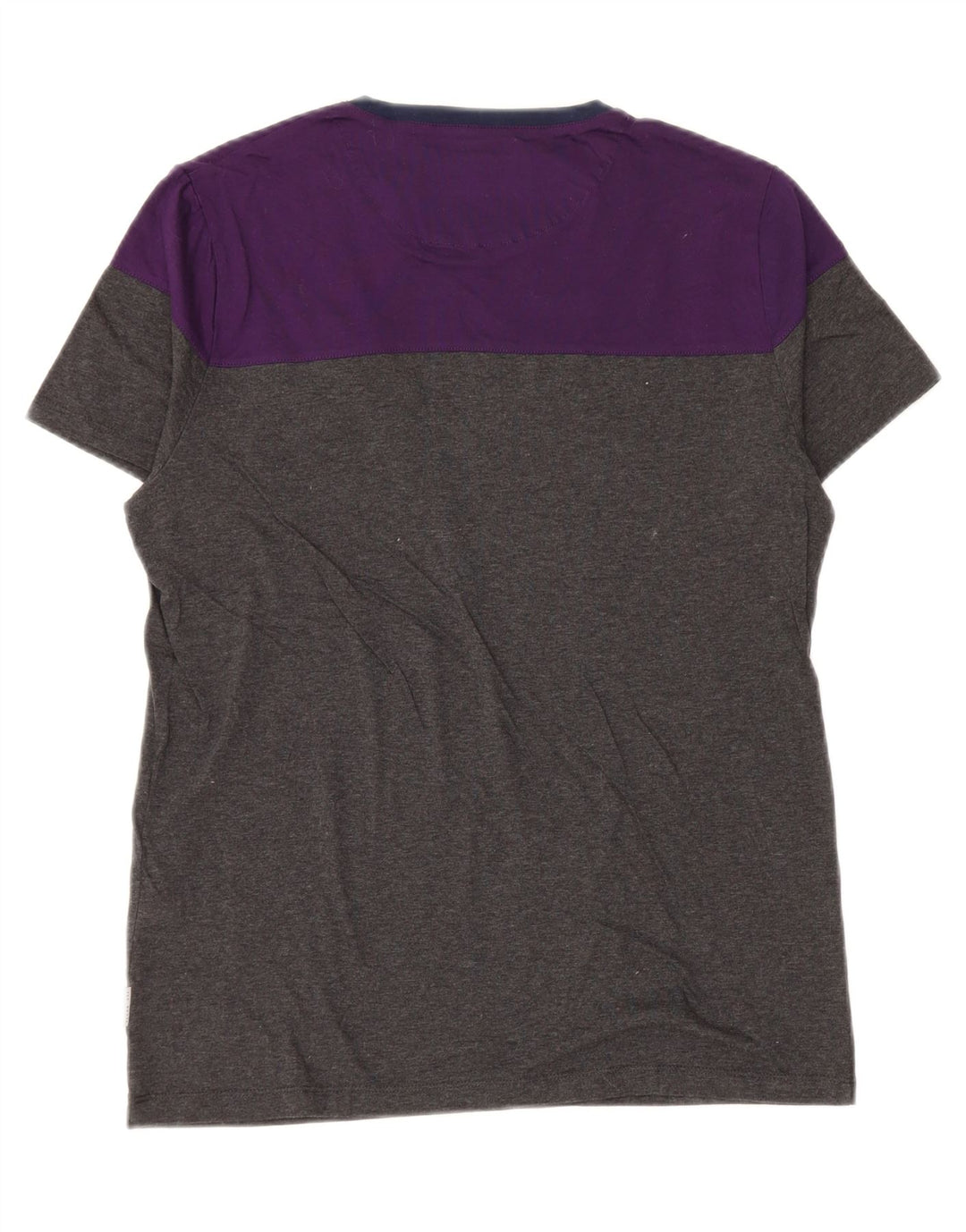 T-shirt da uomo Ted Baker taglia superiore 3 cotone color block grigio medio