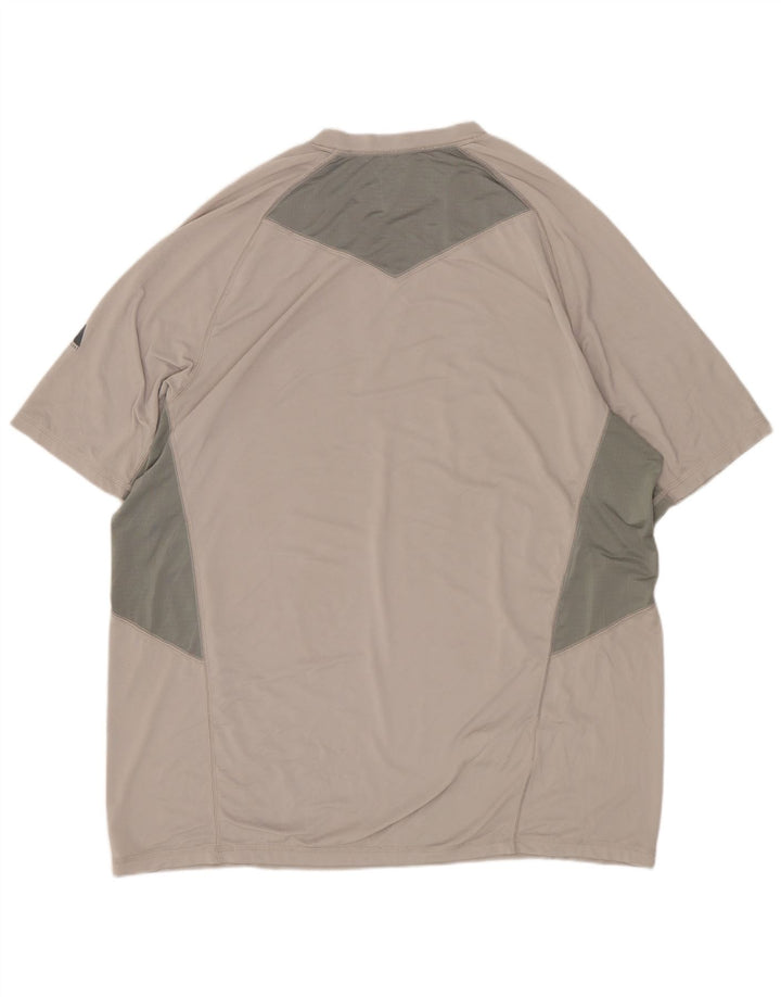 T-shirt da uomo Eddie Bauer Top grande in poliestere color block grigio