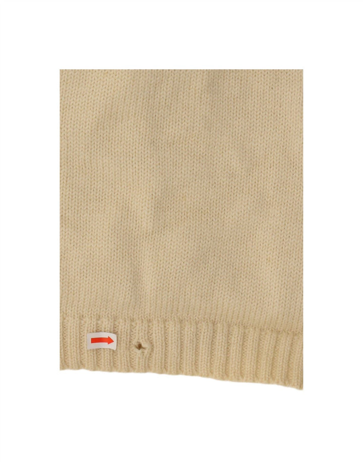 MARINA YACHTING Mens Boat Neck Jumper Sweater Medium Beige