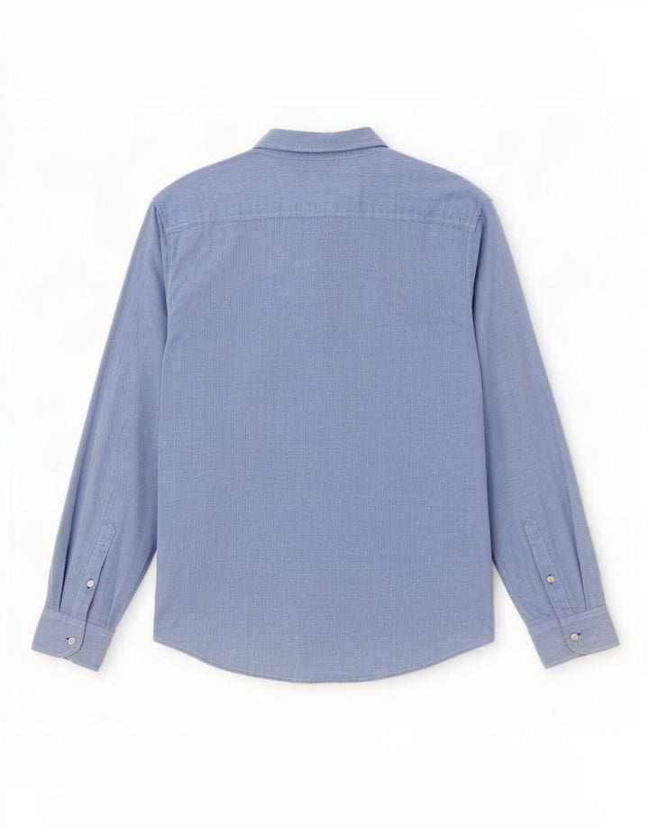 Camicia slim fit da uomo Dack's Large in cotone blu