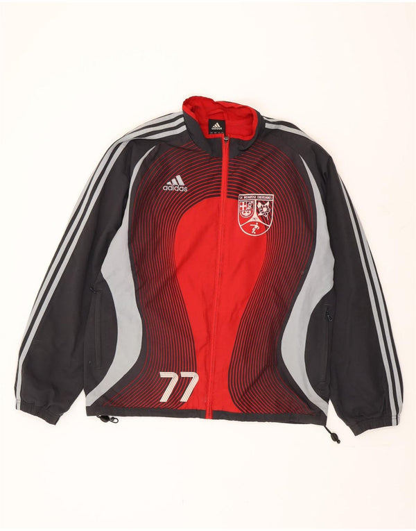 Giacca da tuta grafica da uomo Adidas UK 40/42 Medium Black Colourblock