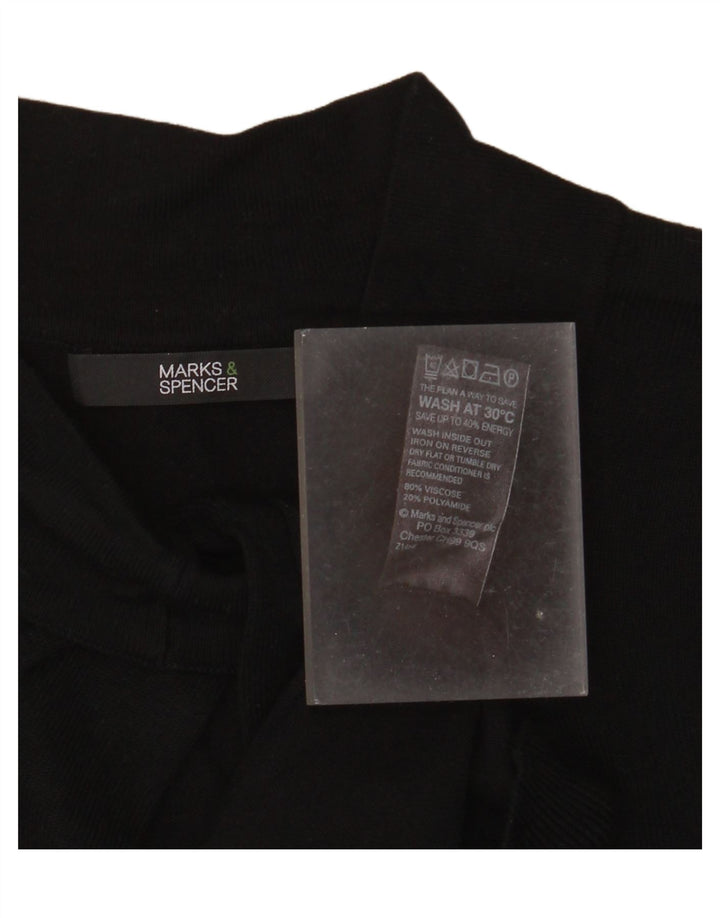 Maglione maglione a collo alto da donna Marks & Spencer UK 14 medio nero