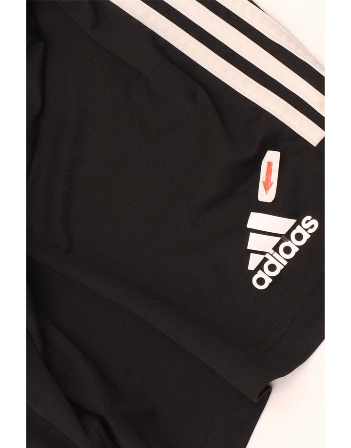 Pantaloncini sportivi regolari da uomo Adidas medi sportivi in poliestere nero