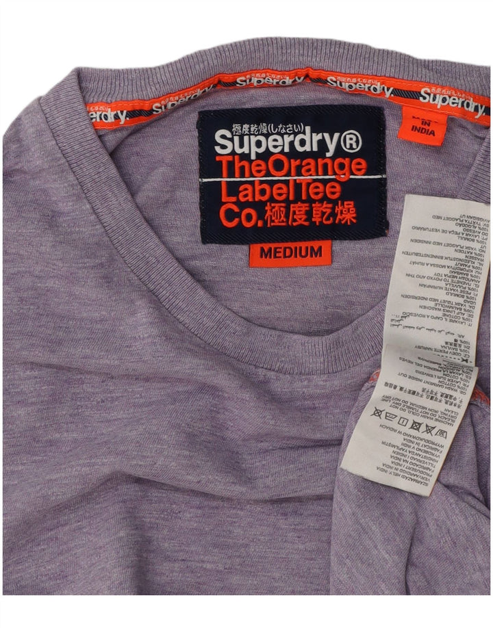 T-shirt da uomo SUPERDRY Top in cotone viola medio