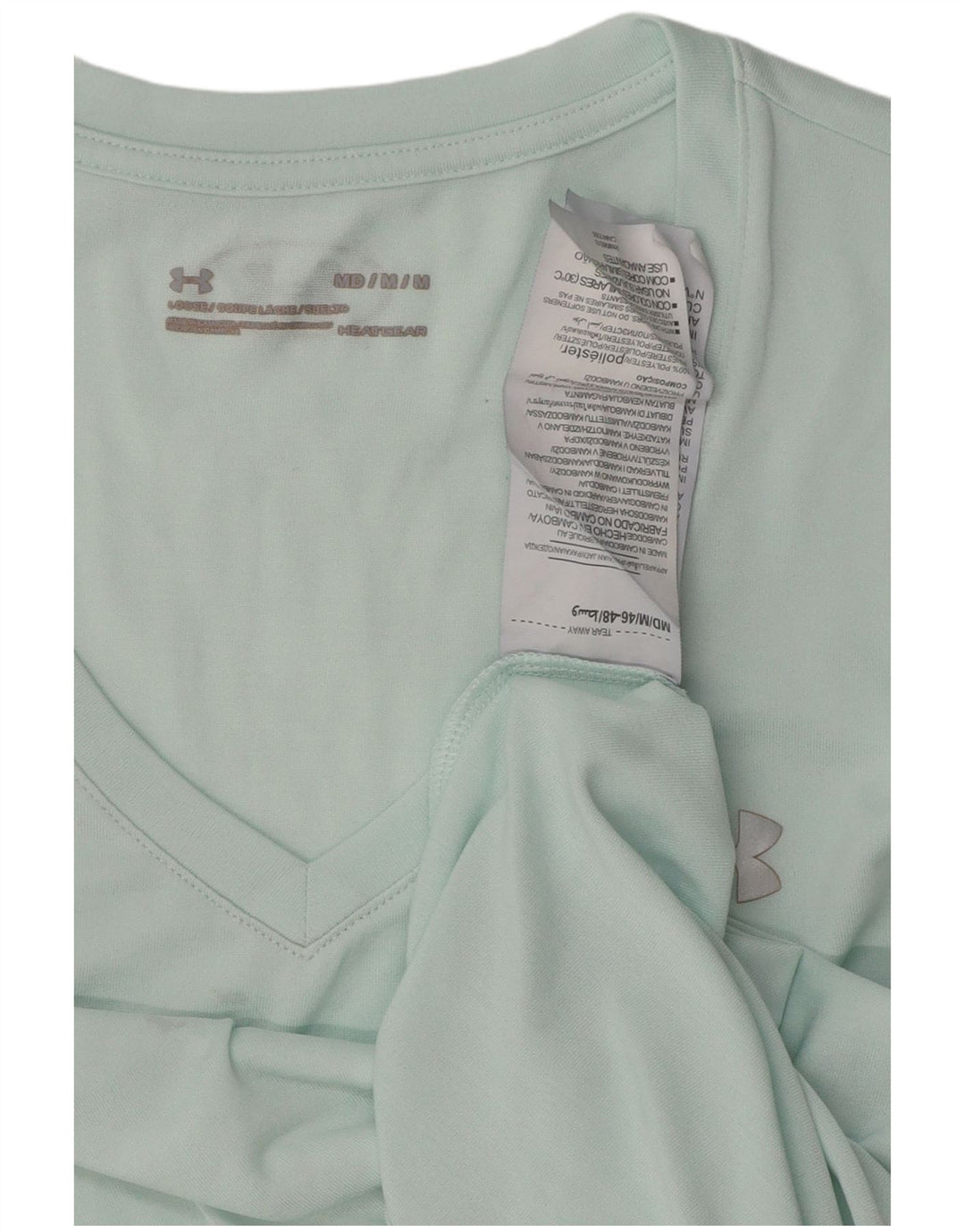 T-shirt Heat Gear da donna UNDER ARMOUR UK 14 Poliestere turchese medio