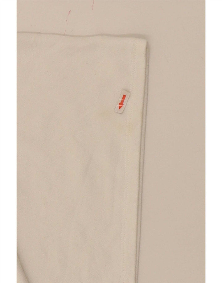 Top corto con grafica oversize da donna Champion manica lunga UK 10 piccolo bianco