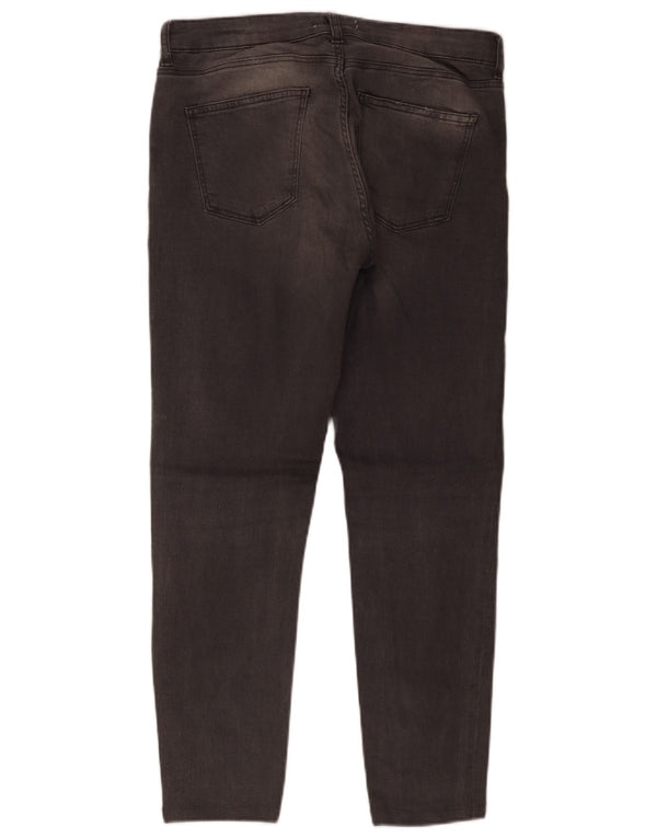 Zara Womens Cropped Jeans EU 40 Medium W30 L25 Grey Cotton