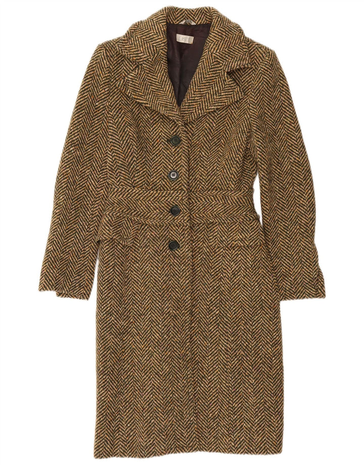 Soprabito vintage da donna IT 42 medio kaki a spina di pesce