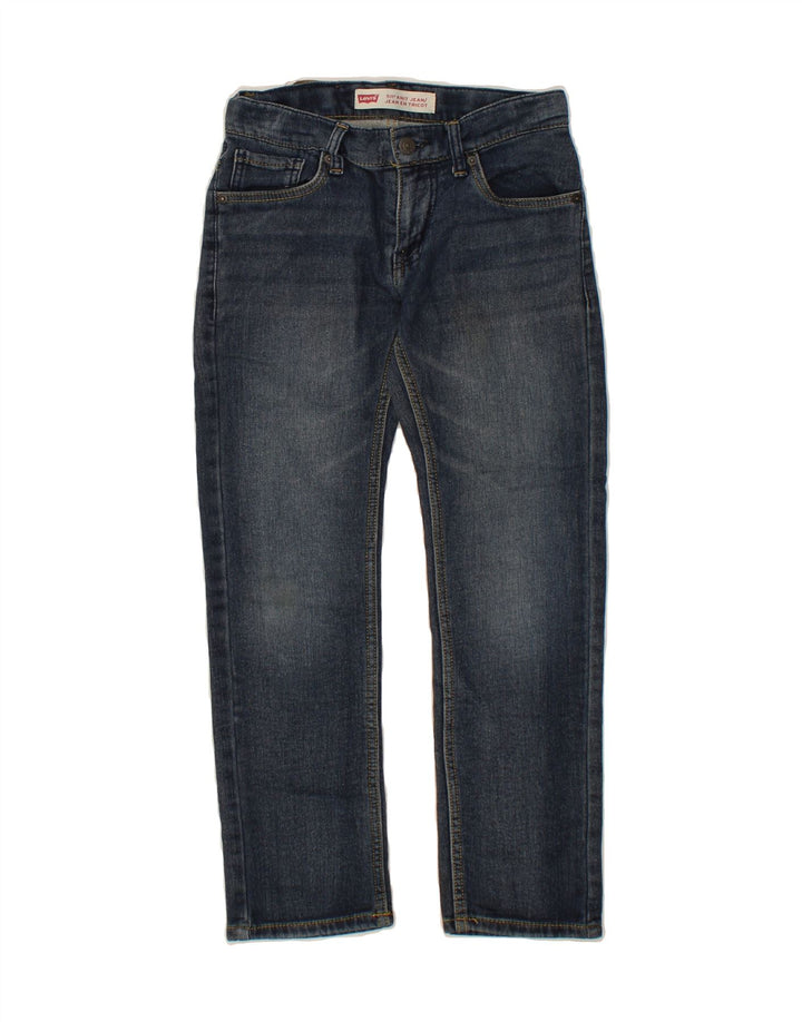 LEVI'S Boys 511 Slim Jeans 9-10 Years W25 L25 Navy Blue Vintage Levi's and Second-Hand Levi's from Messina Hembry 