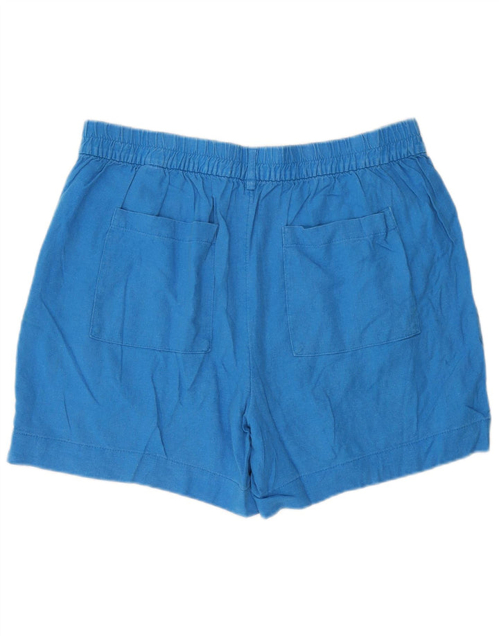 Pantaloncini chino da donna Marks & Spencer UK 16 Large W38 Lino blu