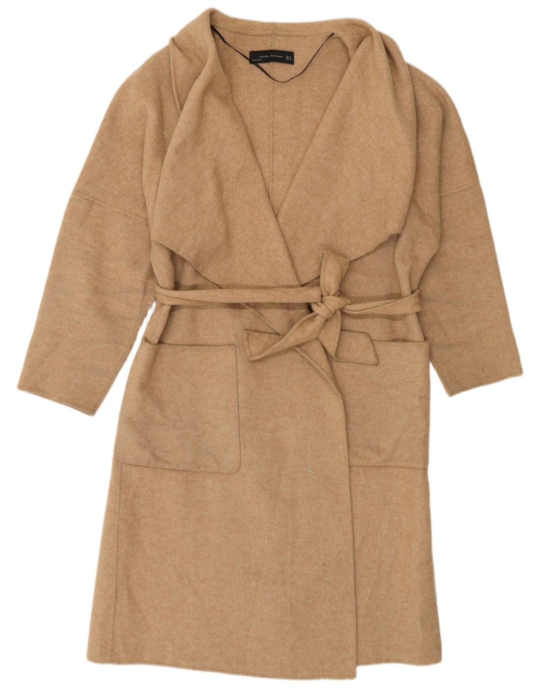 Cappotto oversize da donna Zara UK 14 Lana beige medio
