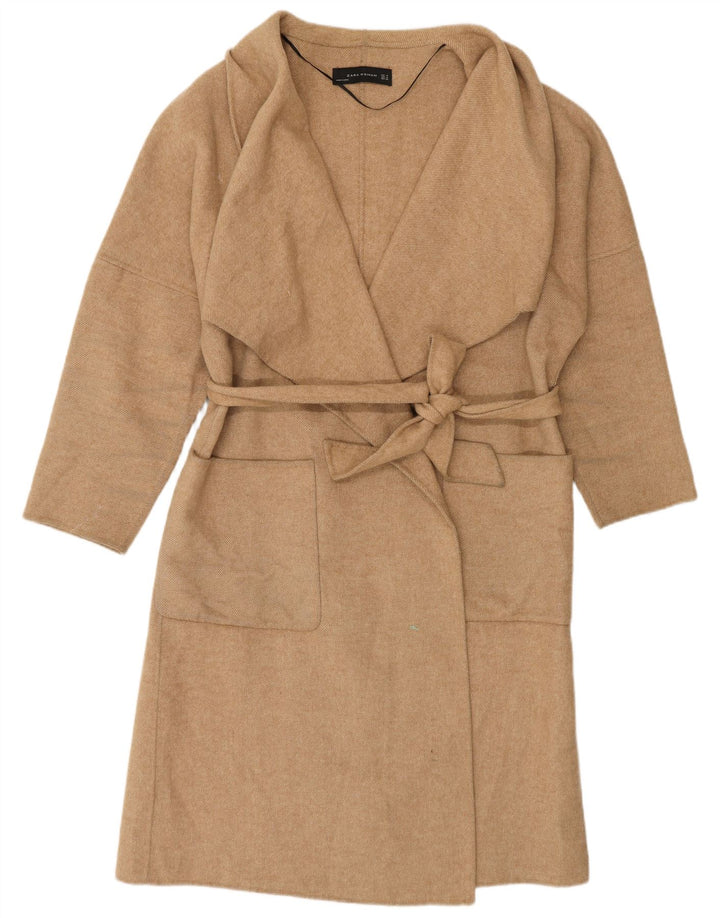 Cappotto oversize da donna Zara UK 14 Lana beige medio