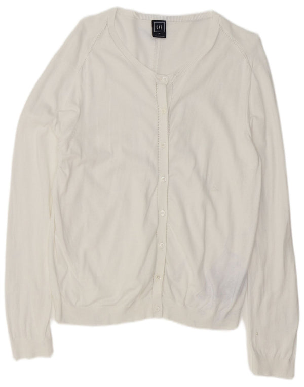 Maglione cardigan da donna Gap UK 18 XL cotone bianco