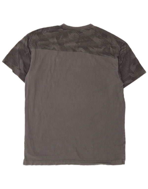 T-shirt da uomo Puma Top Large in cotone geometrico grigio