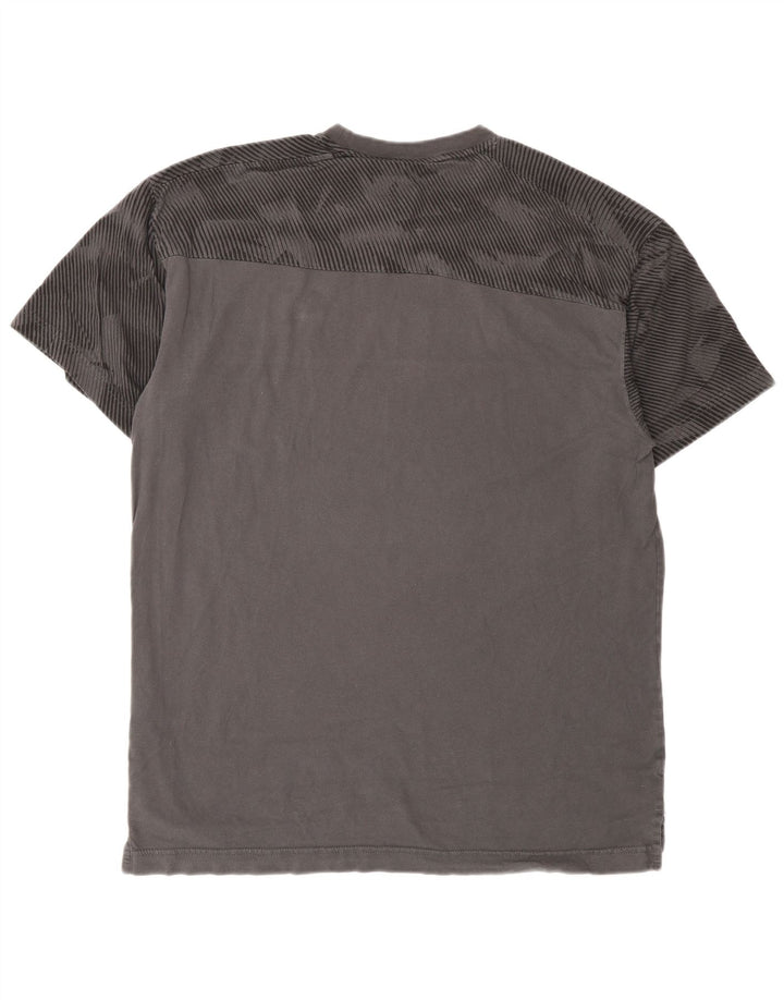 T-shirt da uomo Puma Top Large in cotone geometrico grigio